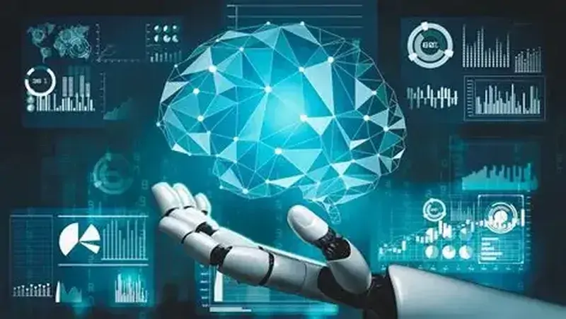 AI analyzes big data to support smart decision-making in the manufacturing process during the digital transformation era.