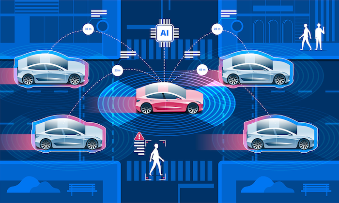 Connected cars can maintain a safe distance 