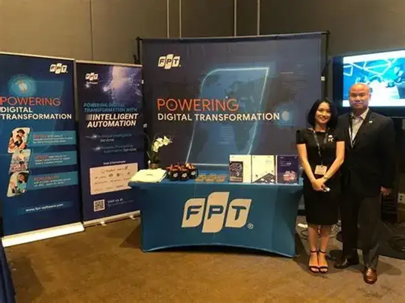 FPT Software’s booth showcased digital transformation and smart automation solutions at an international tech event.