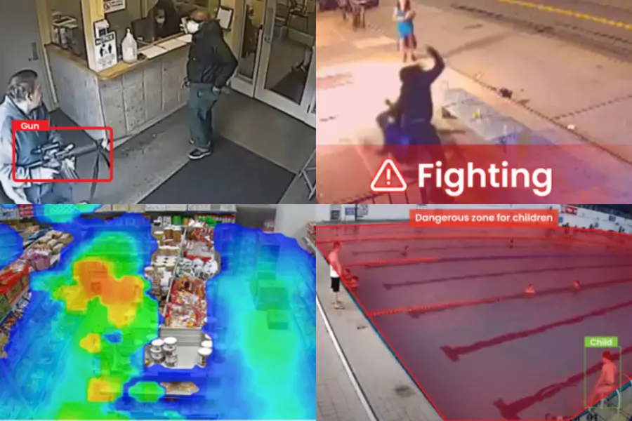 Smart camera with AI power for enhanced security and monitoring smart camera solution with many recognition overlays