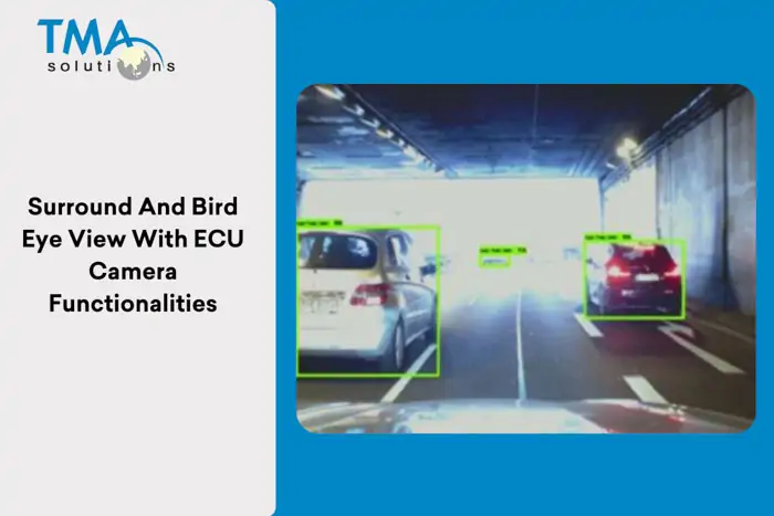 Surround and Bird Eye view by TMA's ECU software TMA’s ECU camera functionalities