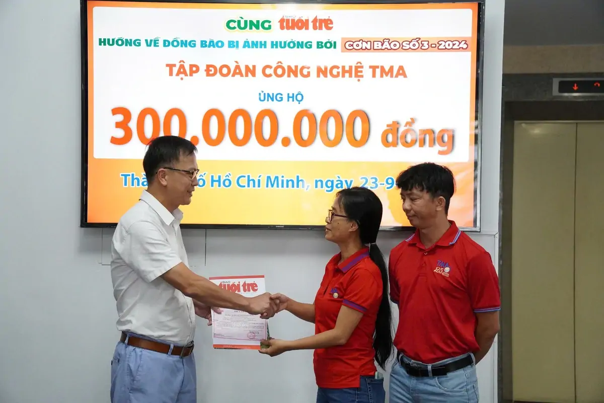 TMA Donated 300 Million VND to support Northern Vietnam through Tuoi Tre Newspaper